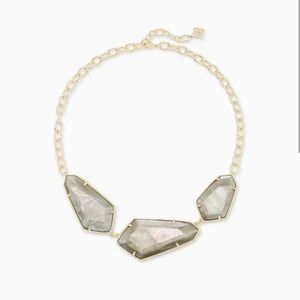 Kendra Scott Violet Statement Necklace Gold Mother of Pearl
